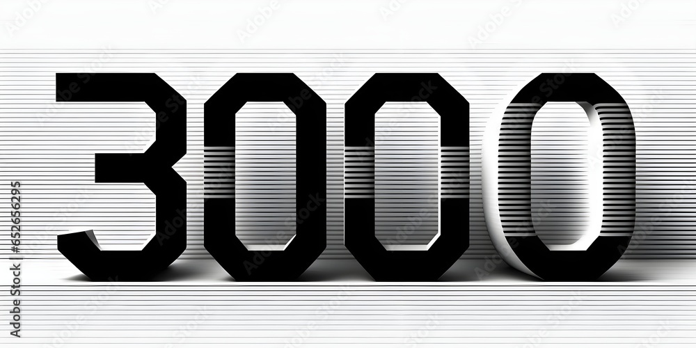 300 text white background white text black outline roboto font Stock