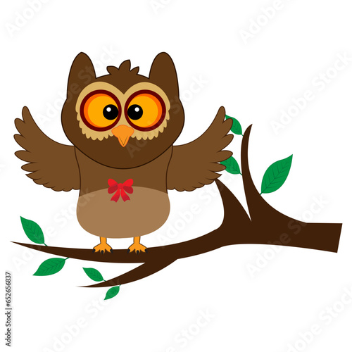 Cartoon cute Owl school Teacher Character Design. 100 days school Character Design.