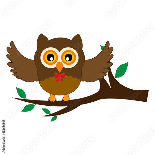 Cartoon cute Owl school Teacher Character Design. 100 days school Character Design.