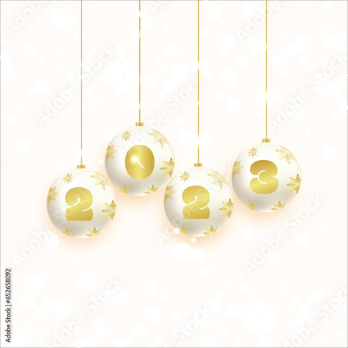 2023 new year ball with shiny background new design social media poat vector file photo