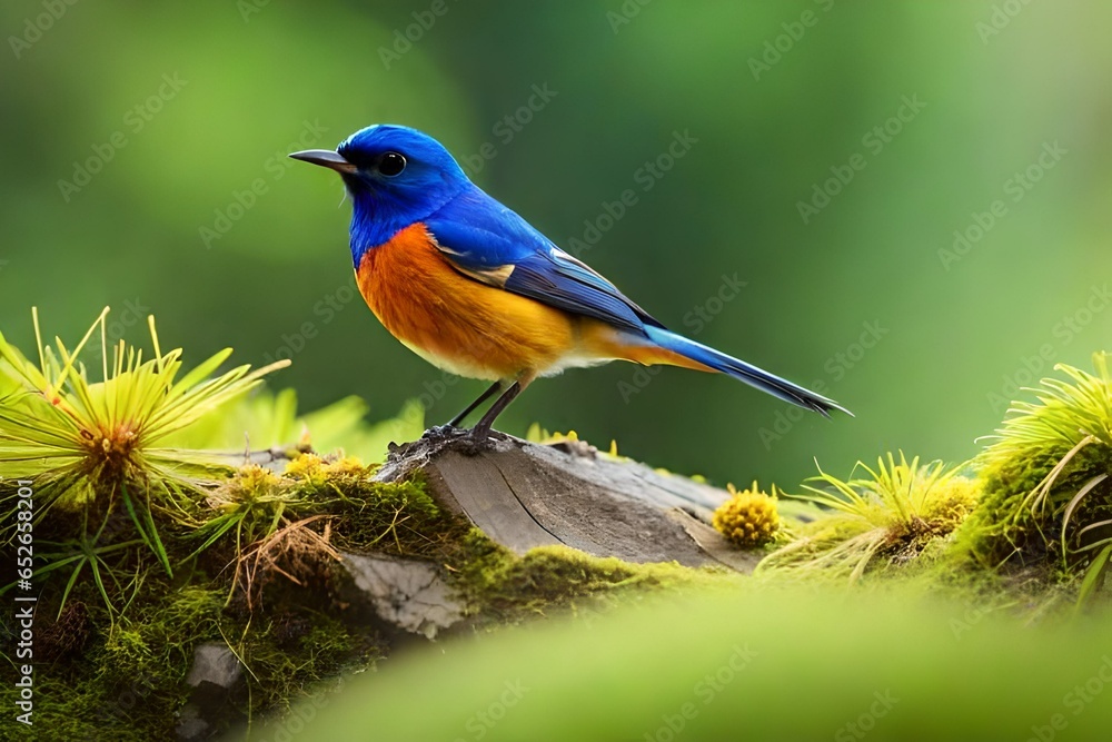 Obraz premium lilac breasted roller on a branch