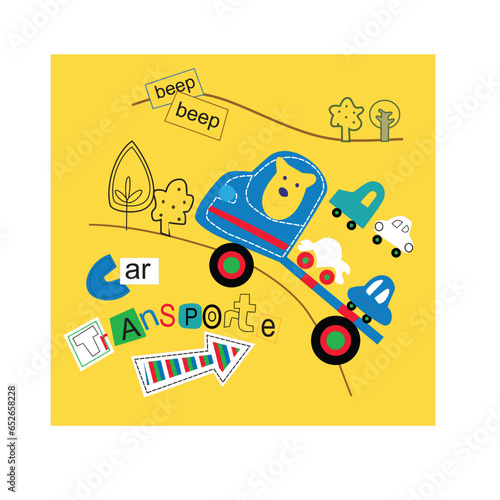 beep little car vector art design illustration.