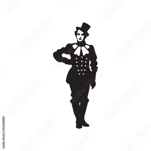 silhouette of a clown 