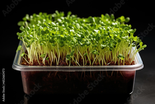 Microgrowth grows in a container
