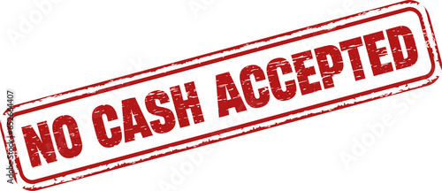 No cash accepted square grunge stamp
