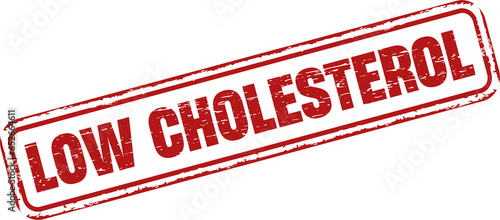 Low cholesterol square grunge stamp