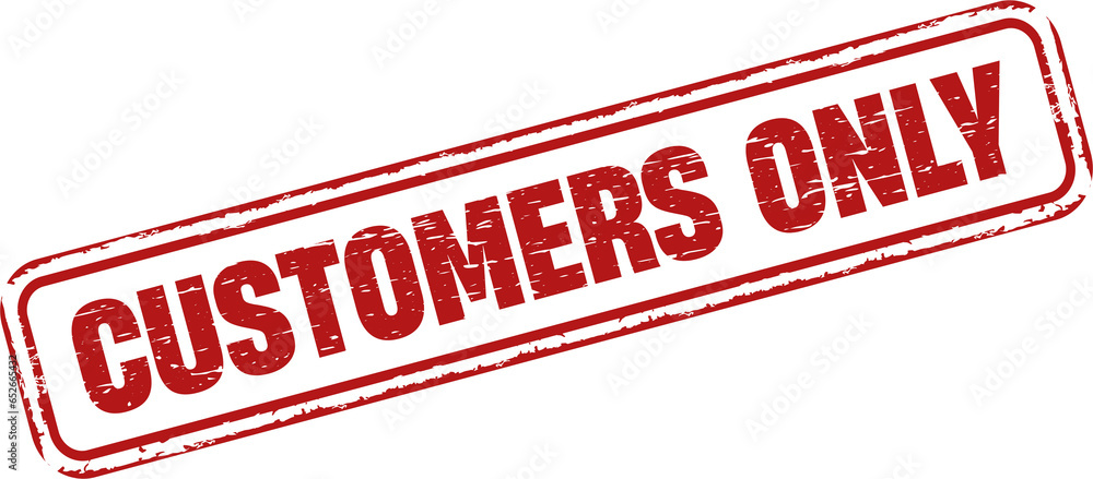 Customers only square grunge stamp