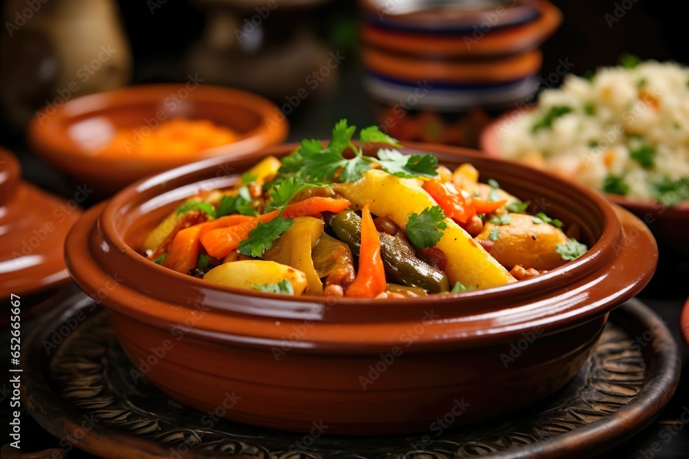 Moroccan Cuisine Mouthwatering closeups of Moroccan tagines and