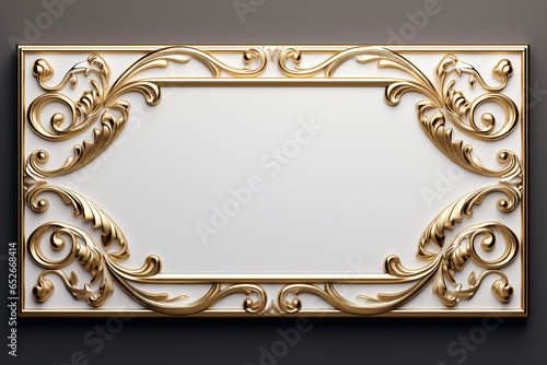gold frame on a wall