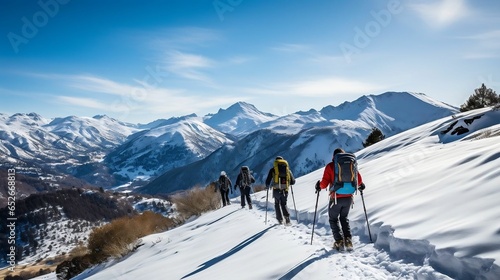 On challenging ski trails, skiers conquer snowy mountains