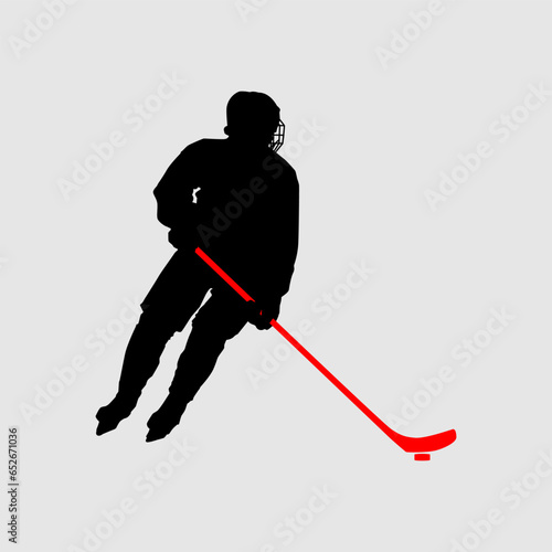 Photography High details of ice hockey silhouette