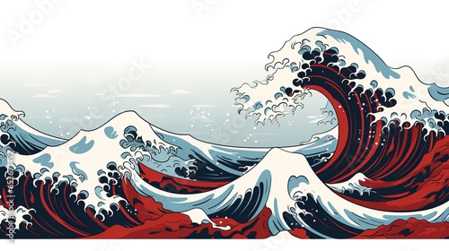 waves in the ocean chinese art