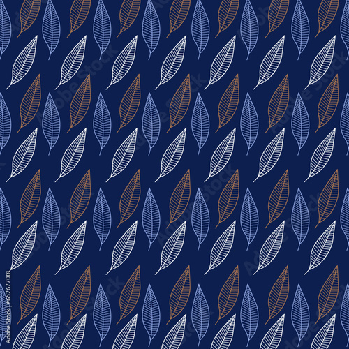 AUTUMN COLORFUL FLOWERS ON DEEP BLUE BACKGROUN D