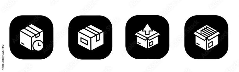 Cardboard icon in flat. A cardboard icon design. Stock vector. Cardboard icon in flat. A cardboard icon design. Stock vector.