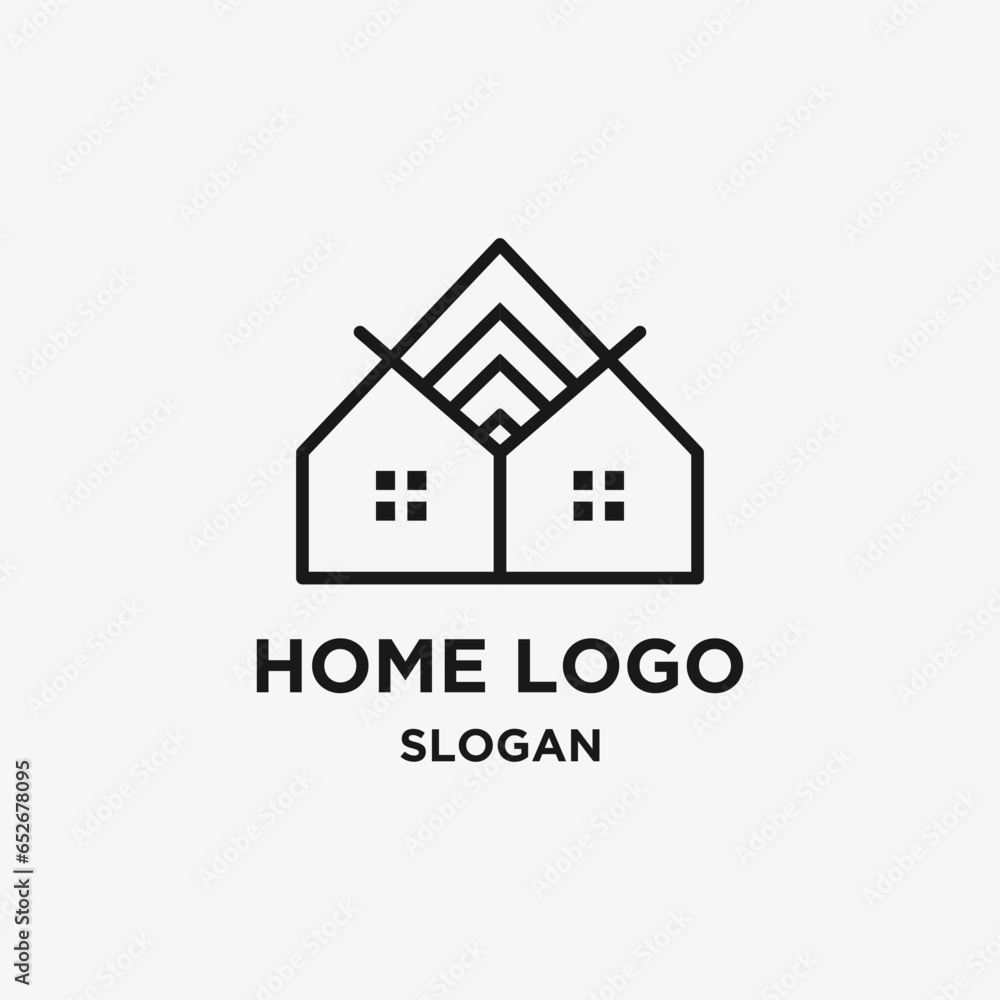 Home logo icon design template