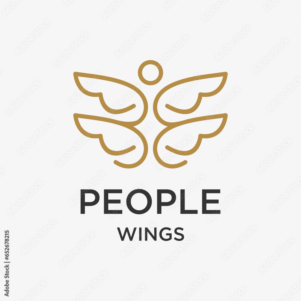 People logo icon flat design template People logo icon flat design template