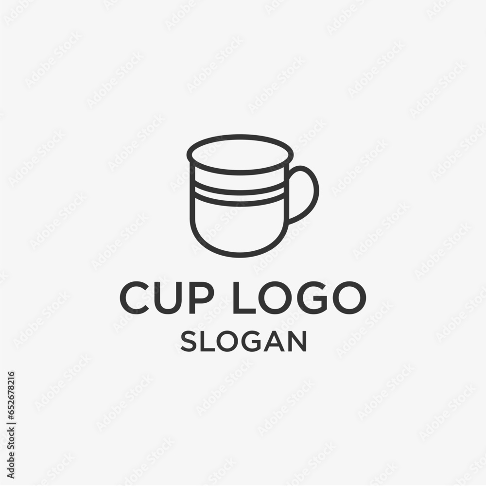 Cup logo icon flat design template Cup logo icon flat design template