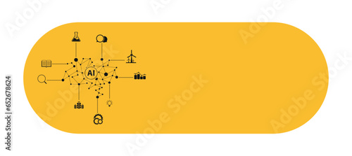 Image created with icon related to the concept of artificial intelligence	