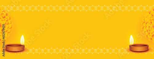 vector nice sale and offer banner for diwali season with diya yellow background banner or poster vector file
