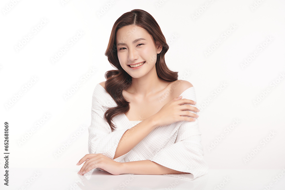 Beautiful young asian woman with clean fresh skin on white background, Face care, Facial treatment, Cosmetology, beauty and spa, Asian women portrait. Beautiful young asian woman with clean fresh skin on white background, Face care, Facial treatment, Cosmetology, beauty and spa, Asian women portrait.