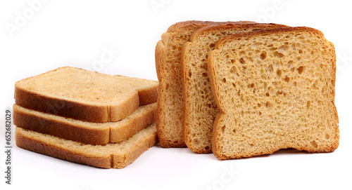 Brown Bread on white background, new angles