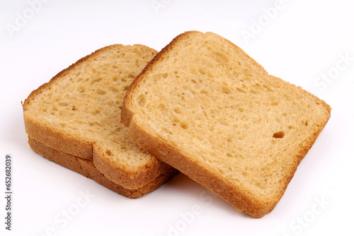 Brown Bread on white background, new angles