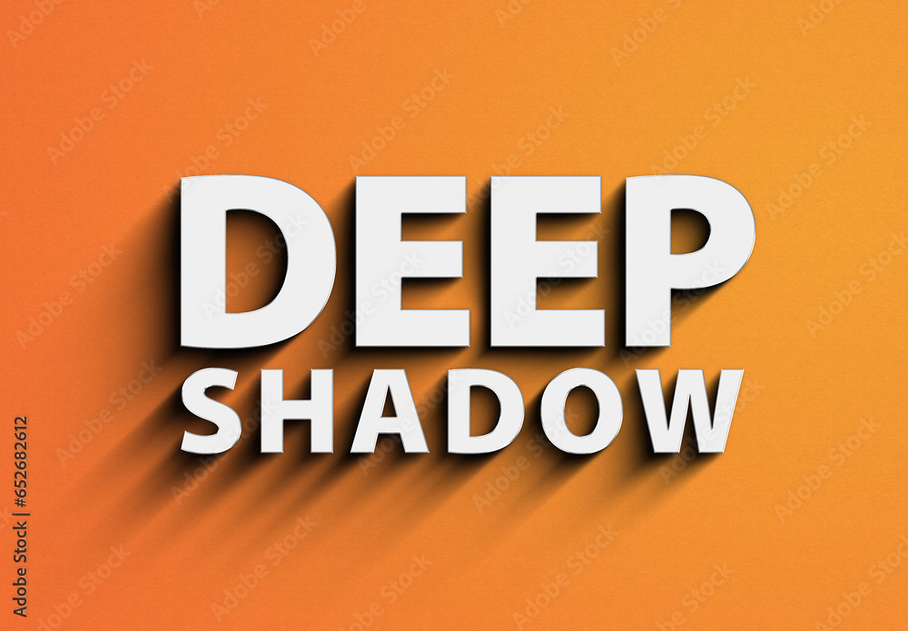 Long Shadow Text Effect Mockup Stock Template Adobe Stock