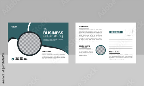 Corporate postcard design template, Creative Vector Postcard Template, New Modern Postcard Design .