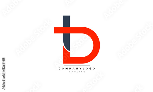 Alphabet letters Initials Monogram logo TD,TD  INITIAL,TD  letter