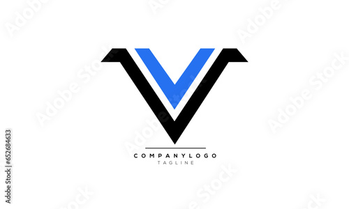 Alphabet letters Initials Monogram logo VV, VV INITIAL, VV letter