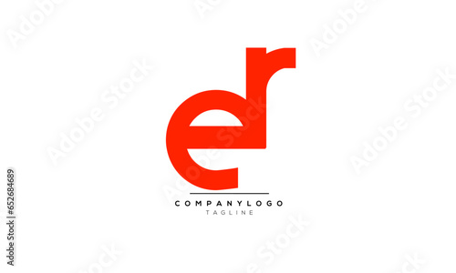 Alphabet letters Initials Monogram logo ER,ER  INITIAL,ER  letter