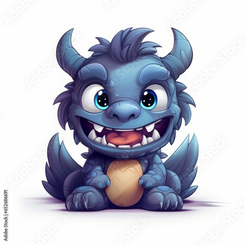 monster children s character. Cartoon design element on white background.