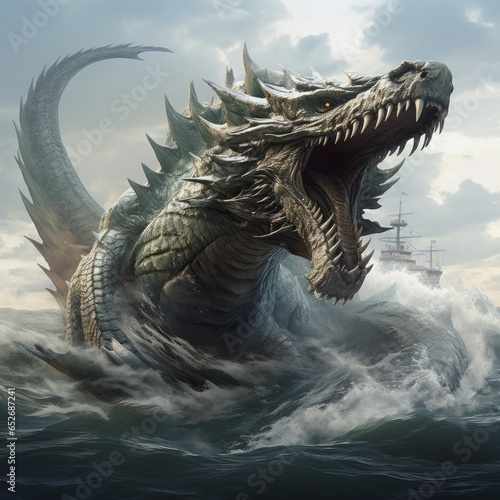 sea monster dragon.
