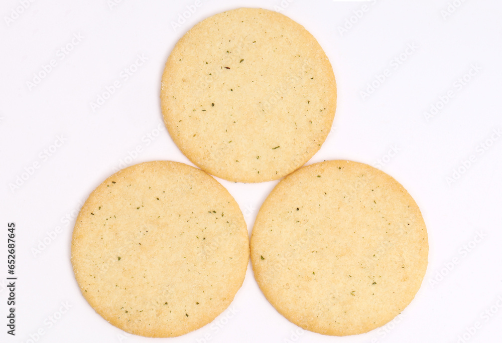 Potato Biscuit on white background, new angles Potato Biscuit on white background, new angles