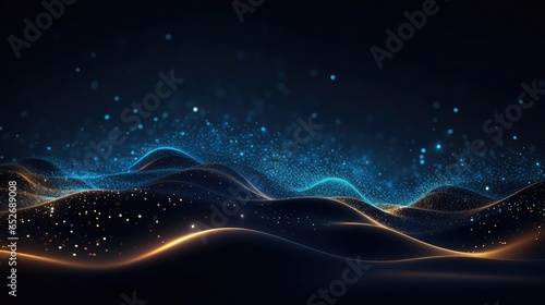 Abstract background of lines and luminous elements