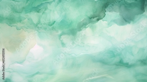 soft and dreamy Mint Green watercolor background 