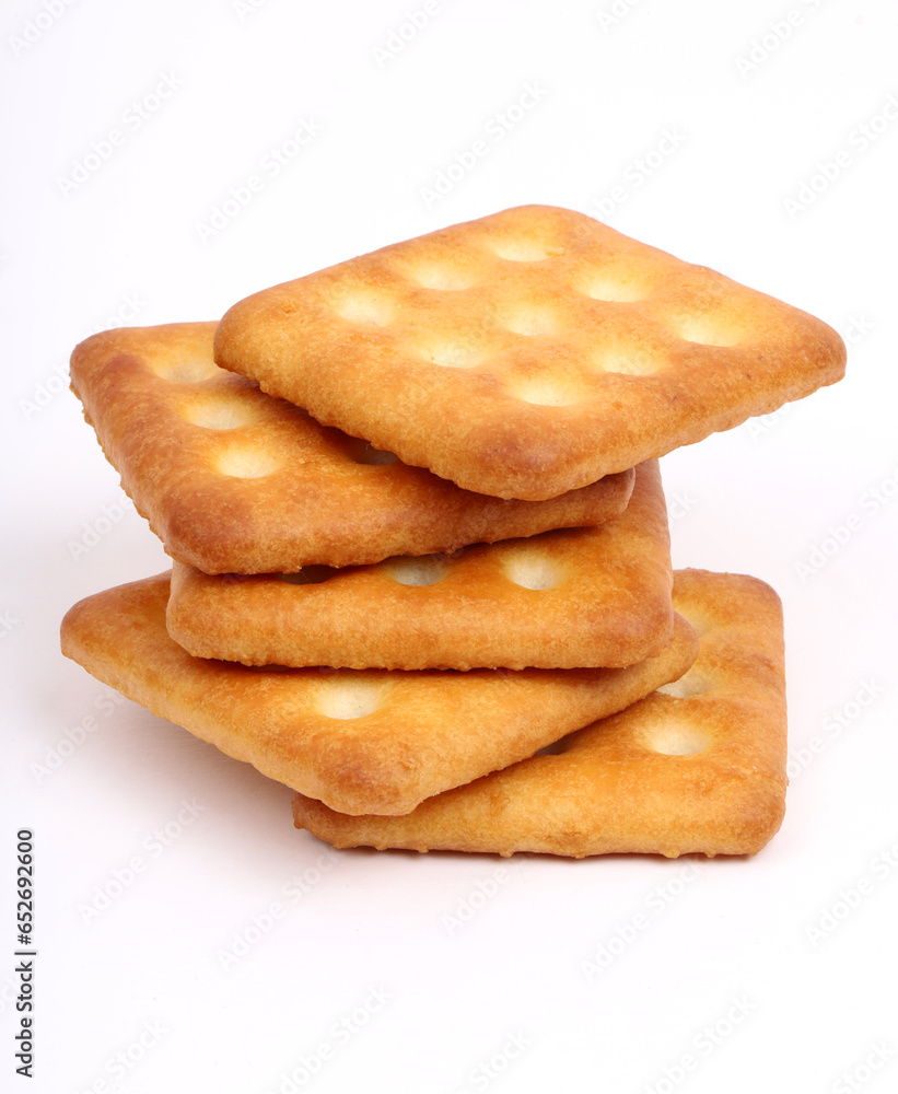 sweet and salted cookies on white background, new angles 