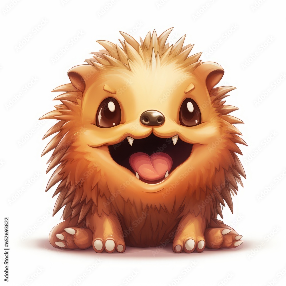 Fototapeta premium hedgehog monster character.