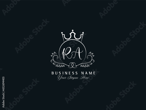 Professional RA Logo Icon, Abstract Ra ar Luxury Signature Logo Letter