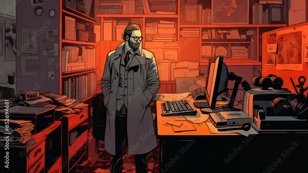 Graphic Novel Illlustration Of A Super Spy Generative AI A Digital graphic-novel-illlustration-of-a-super-spy-generative-ai-a-digital