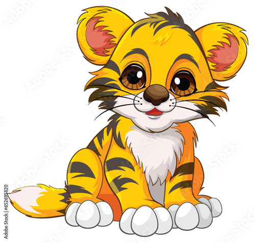 Cute Baby Tiger Cartoon Character