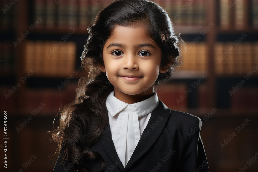 Indian little girl in lawyer uniform Stock Photo Adobe Stock