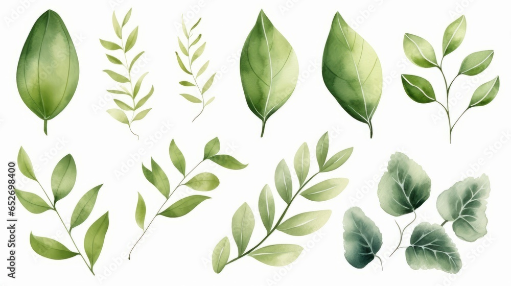 Hand painted foliage pattern, seamless floral print with green leaves, watercolor illustration Collection isolated white background suitable for Wedding Invitation, wallpapers, textile or cover Hand painted foliage pattern, seamless floral print with green leaves, watercolor illustration Collection isolated white background suitable for Wedding Invitation, wallpapers, textile or cover