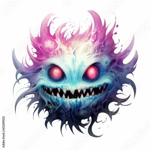 monster children's character. Cartoon design element on white background.