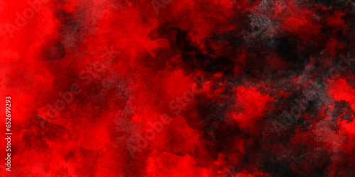 Red Background. Red and Black Watercolor Background Texture. Abstract Red Grunge Design.