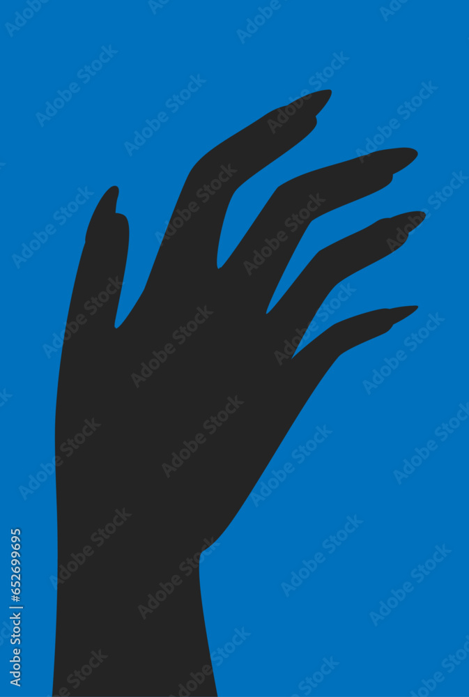black scary hand for halloween