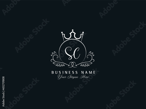 SC, sc Logo Letter, Minimalist Feminine Sc Logo For Your Luxury Shop
