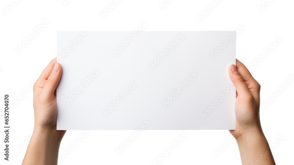 Hand holding blank paper sheet or letter paper. Hand holding blank paper sheet or letter paper.