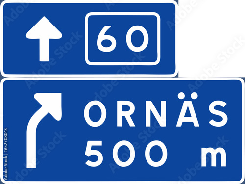 Road signs in Sweden, Signs giving information, Additional panels