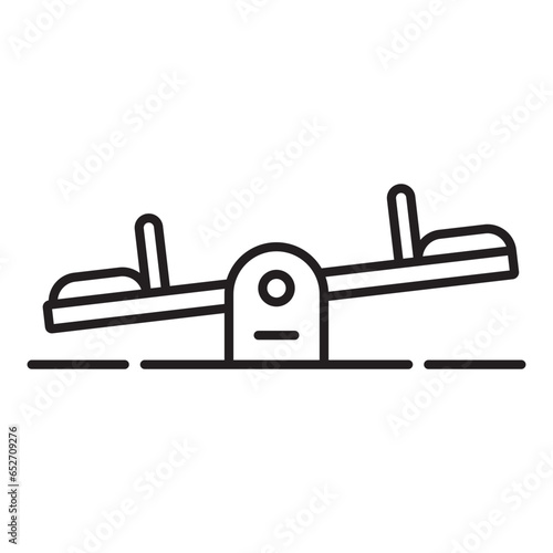 see saw icon vector